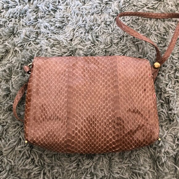 Vintage Jay Herbert Tan Snake Skin Shoulder Bag - Picture 4 of 8